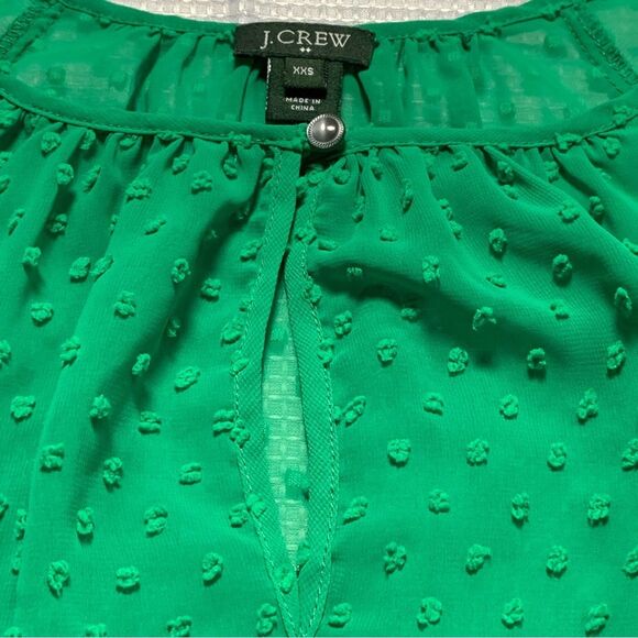 J. CREW Sheer Swiss Dot Long Sleeves Blouse XXS - Picture 3 of 7